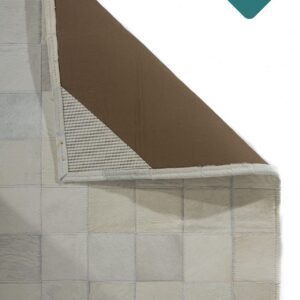 Kuhfell Patchwork natürlich 180x120 cm Rückseite Verarbeitung