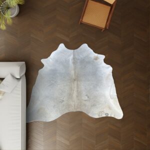 Kuhfell grau 220x210 cm als Wohnzimmer Teppich