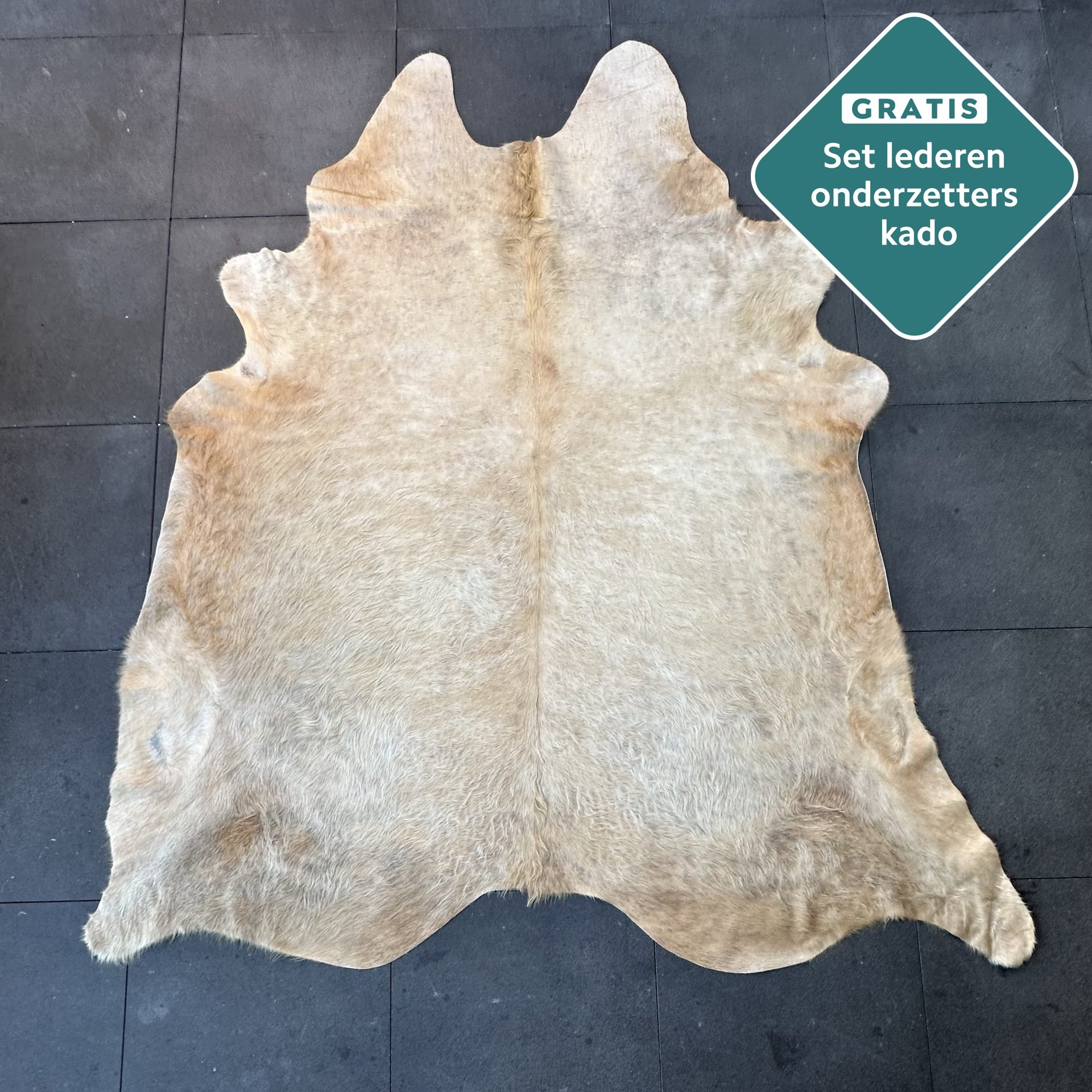 Kuhfell Teppich cognac Detailansicht natürliche Zeichnung