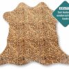 Mini Kuhfell Leopardenmuster 80x80 cm - Echtes kleines Rinderfell