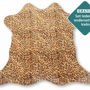 Mini Kuhfell Leopardenmuster 80x80 cm - Echtes kleines Rinderfell