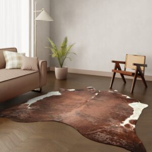 Echtes Kuhfell rotbraun 245x220 cm Riesig - Natürliches Rinderfell