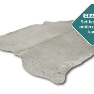 Designer Kuhfell Teppich silber 200x180 cm