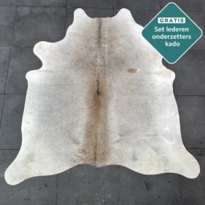 Kuhfell Teppich Champagner grau Detailansicht natürliche Zeichnung