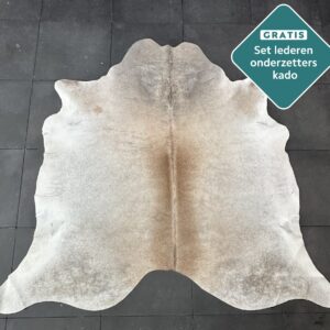 Kuhfell Teppich Champagner grau Detailansicht natürliche Zeichnung