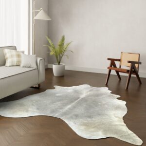 Echtes Kuhfell grau 240x220 cm Riesig - Natürliches Rinderfell