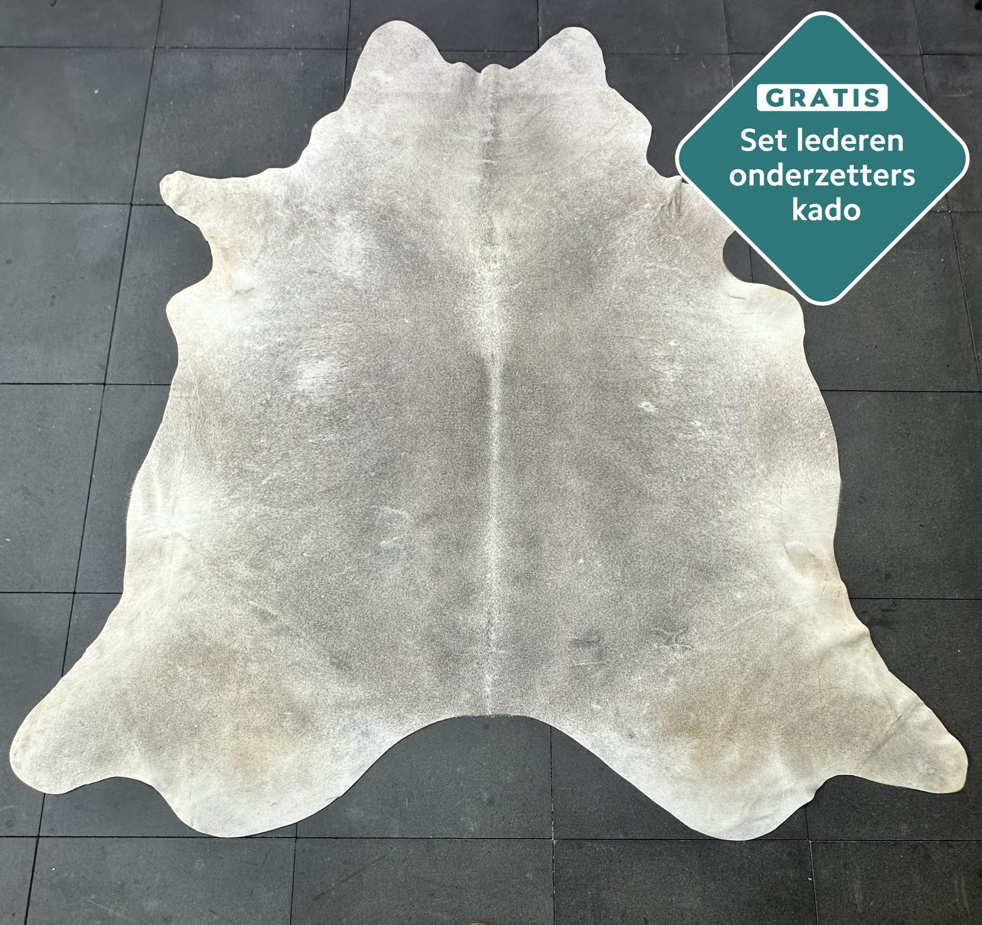 Kuhfell Teppich grau Detailansicht natürliche Zeichnung