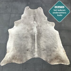 Kuhfell Teppich dunkelgrau Detailansicht natürliche Zeichnung