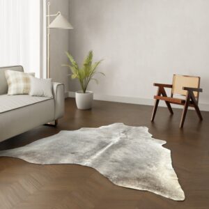 Echtes Kuhfell dunkelgrau 220x210 cm - Natürliches Rinderfell