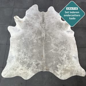 Kuhfell Teppich grau gefleckt Detailansicht natürliche Zeichnung