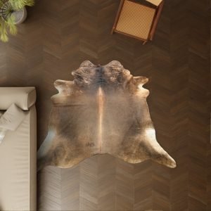 Kuhfell natürlich 230x220 cm Spezial als Wohnzimmer Teppich