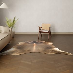 Natürliches Rinderfell natürlich 230x220 cm Nahaufnahme Fell-Muster