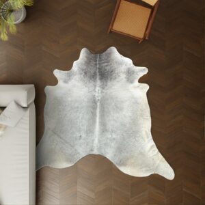 Kuhfell dunkelgrau 240x210 cm XL Extra groß als Wohnzimmer Teppich