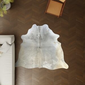Kuhfell grau 210x200 cm als Wohnzimmer Teppich