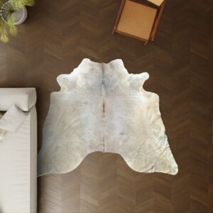 Kuhfell taupe grau 230x220 cm Spezial als Wohnzimmer Teppich