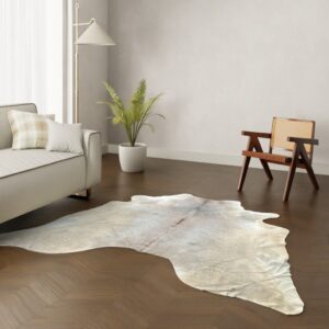 Echtes Kuhfell taupe grau 230x220 cm Spezial - Natürliches Rinderfell