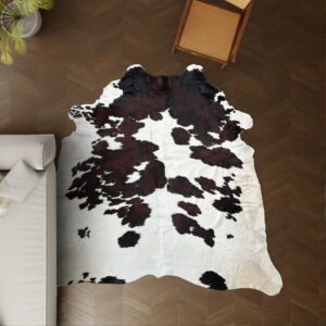 Kuhfell Tricolor 250x200 cm Riesig als Wohnzimmer Teppich