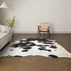 Natürliches Rinderfell Tricolor 250x200 cm Nahaufnahme Fell-Muster