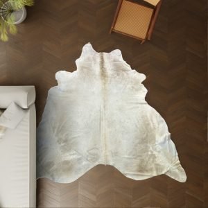 Kuhfell hellbraun 270x240 cm Riesig als Wohnzimmer Teppich