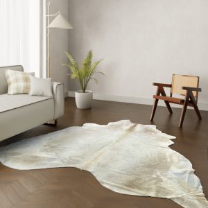 Echtes Kuhfell hellbraun 270x240 cm Riesig - Natürliches Rinderfell