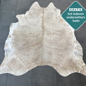 Kuhfell Teppich sandfarben Detailansicht natürliche Zeichnung