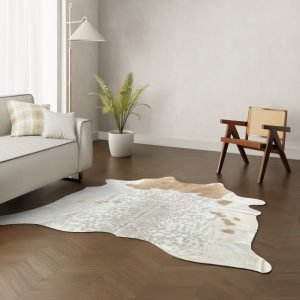 Echtes Kuhfell braun-weiss gefleckt 220x200 cm - Natürliches Rinderfell