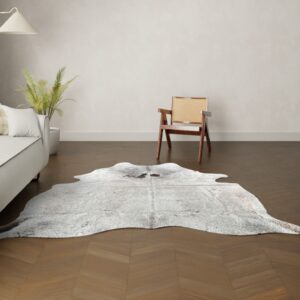 Natürliches Rinderfell Salt and Pepper 230x190 cm Nahaufnahme Fell-Muster