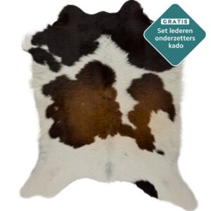 Mini Kuhfell Tricolor 90x80 cm - Echtes kleines Rinderfell