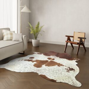 Echtes Kuhfell braun-weiss gefleckt 230x200 cm - Natürliches Rinderfell