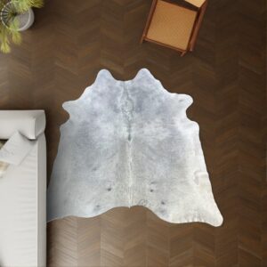 Kuhfell grau 230x220 cm als Wohnzimmer Teppich