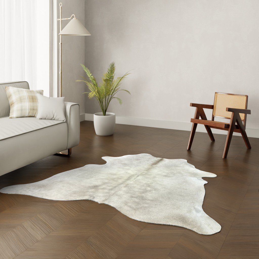 Kuhfell Teppich Champagner gold 200x190 cm - Gefärbtes Rinderfell