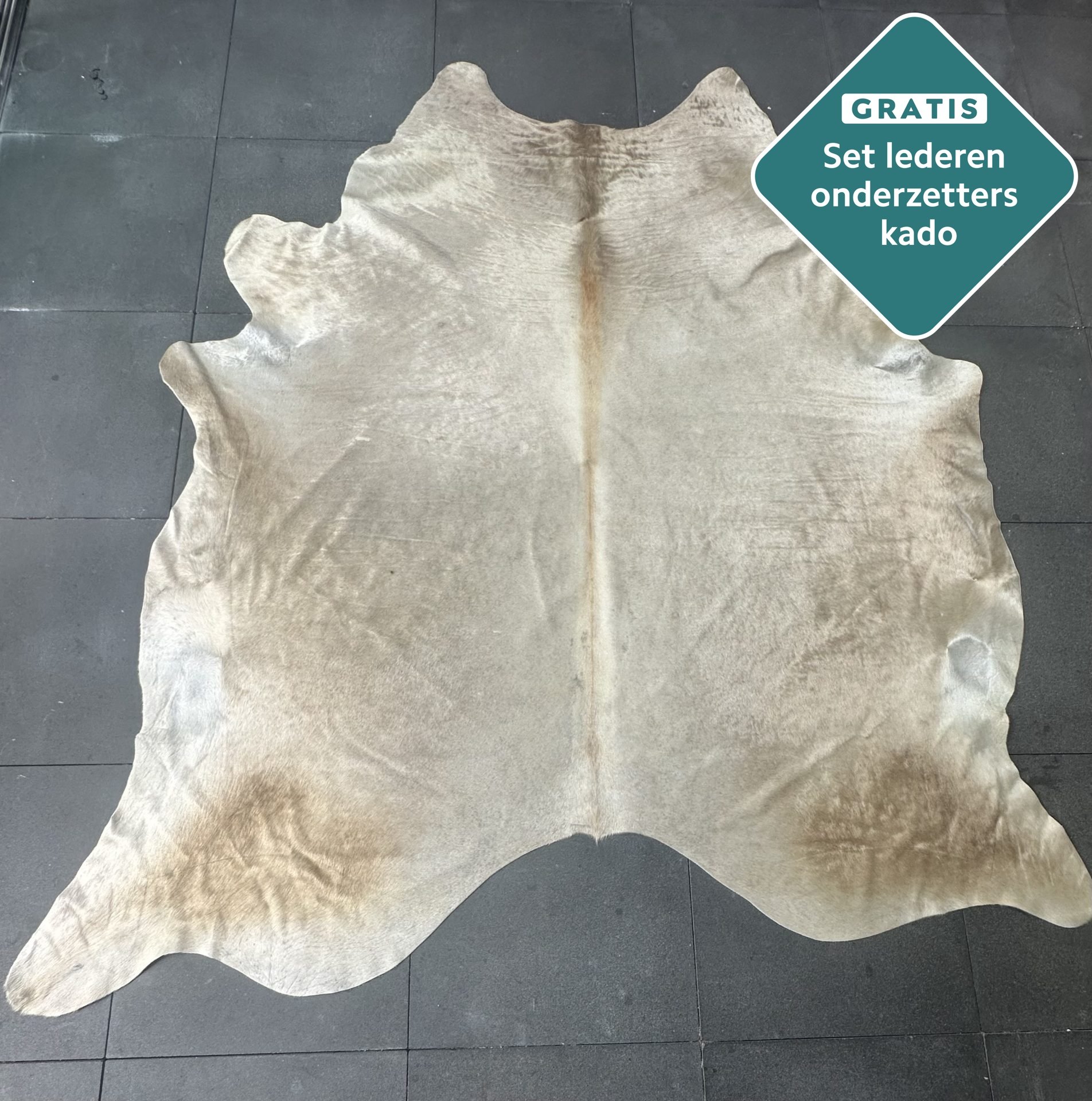 Kuhfell Teppich Champagner Detailansicht natürliche Zeichnung