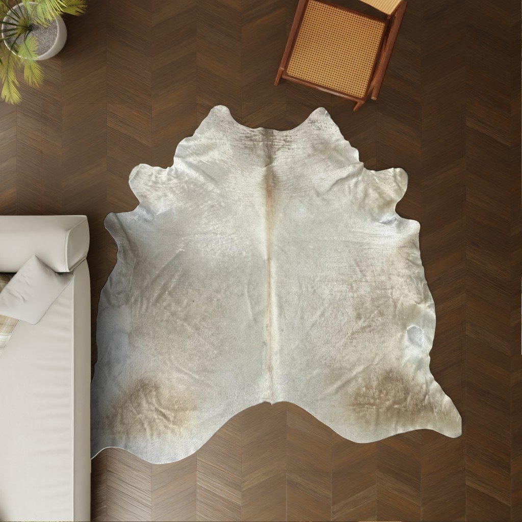 Kuhfell Champagner 260x230 cm Riesig als Wohnzimmer Teppich