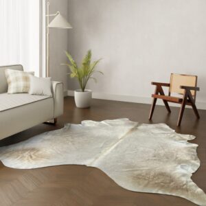 Echtes Kuhfell Champagner 260x230 cm Riesig - Natürliches Rinderfell