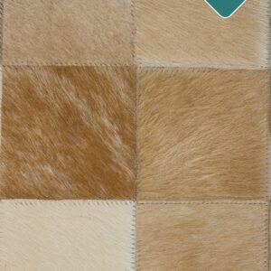 Patchwork Rinderfell Teppich natürlich hochwertig verarbeitet