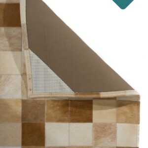 Kuhfell Patchwork natürlich 180x120 cm Rückseite Verarbeitung