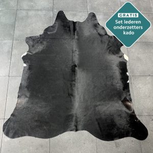 Kuhfell Teppich schwarz 2 Detailansicht natürliche Zeichnung