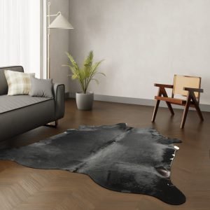 Echtes Kuhfell schwarz 2 220x200 cm - Natürliches Rinderfell