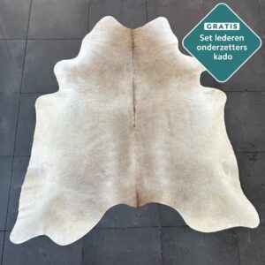 Kuhfell Teppich beige grau Detailansicht natürliche Zeichnung