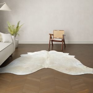 Natürliches Rinderfell camel 260x240 cm Nahaufnahme Fell-Muster