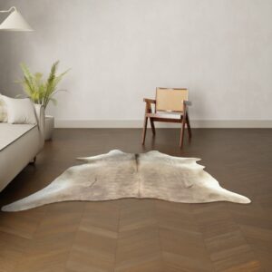 Natürliches Rinderfell camel 200x190 cm Nahaufnahme Fell-Muster