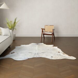 Natürliches Rinderfell Salt and Pepper 220x210 cm Nahaufnahme Fell-Muster