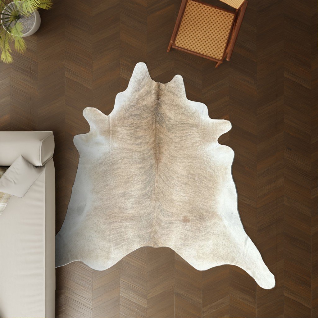 Kuhfell camel 250x250 cm Riesig als Wohnzimmer Teppich