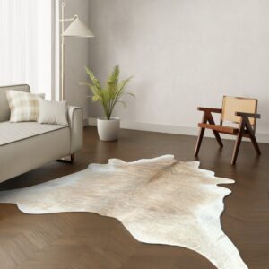 Echtes Kuhfell camel 250x250 cm Riesig - Natürliches Rinderfell