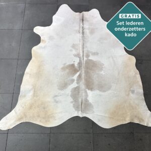 Kuhfell Teppich weiss grau Detailansicht natürliche Zeichnung