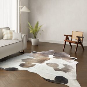 Echtes Kuhfell braun-weiss gefleckt 240x200 cm XL Extra groß - Natürliches Rinderfell