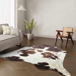 Echtes Kuhfell braun-weiss gefleckt 240x230 cm XL Extra groß - Natürliches Rinderfell