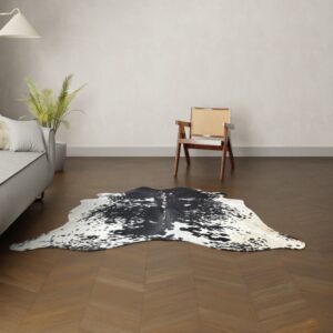 Natürliches Rinderfell Salt and Pepper 200x190 cm Nahaufnahme Fell-Muster