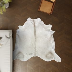 Kuhfell cremeweiss 240x220 cm XL Extra groß als Wohnzimmer Teppich