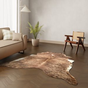 Echtes Kuhfell braun-weiss 220x190 cm - Natürliches Rinderfell